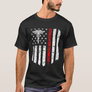 Sterilisatie Technicus Amerikaanse vlag Patriottis T-shirt