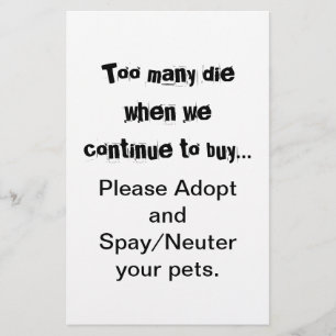 Steriliseer Adopteer Flyer