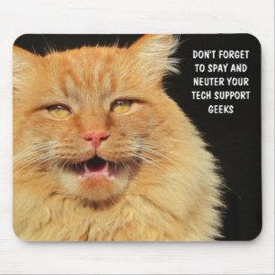 Steriliseer en castreer je tech support nerds muismat