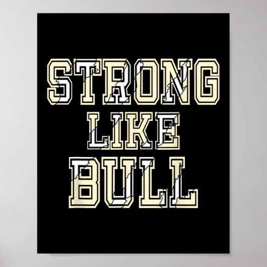Sterk als Bull Bodybuilding en Power Lifting 1 Poster (Voorkant)
