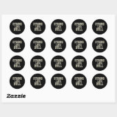 Sterk als Bull Bodybuilding en Power Lifting 1 Ronde Sticker (Vel)