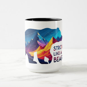 Sterk als een Beer kleurrijk buitenshuis Mok