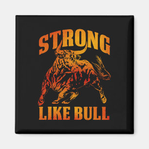 Sterk als een Bull Powerlifting Bodybuilding 11 Magneet