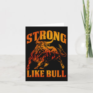Sterk als een Bull Powerlifting Bodybuilding 12 Kaart