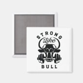 Sterk als een Bull Powerlifting Bodybuilding 6 Magneet (Voorkant / Achterkant)
