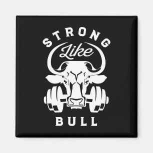 Sterk als een Bull Powerlifting Bodybuilding 7 Magneet