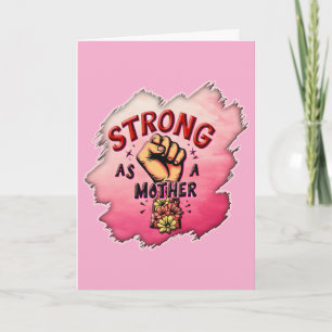 Sterk als een Moeder – Bloemrijke Empowerment Kuns Kaart