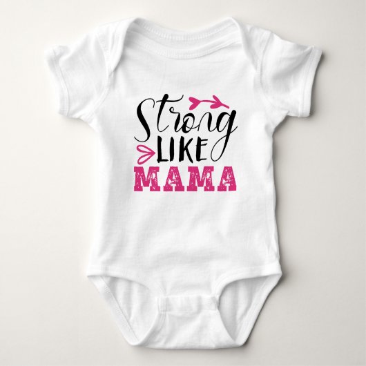 STERK ALS MAMA, BABY T-SHIRT ONTWERP (Voorkant)
