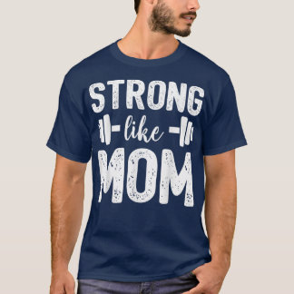 Sterk als mama voor kinderen Moederdag T-shirt