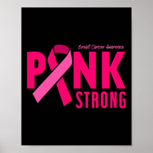 Sterk bewustzijn van borstkanker poster