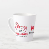 STERK COURAGEOU Christelijk Monogram VROUW Latte Mok (Linkerhoek)