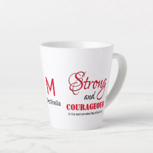 STERK COURAGEOU Christelijk Monogram VROUW Latte Mok