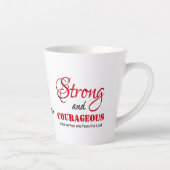 STERK COURAGEOU Christelijk Monogram VROUW Latte Mok (Rechts)