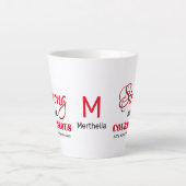 STERK COURAGEOU Christelijk Monogram VROUW Latte Mok (Voorkant)