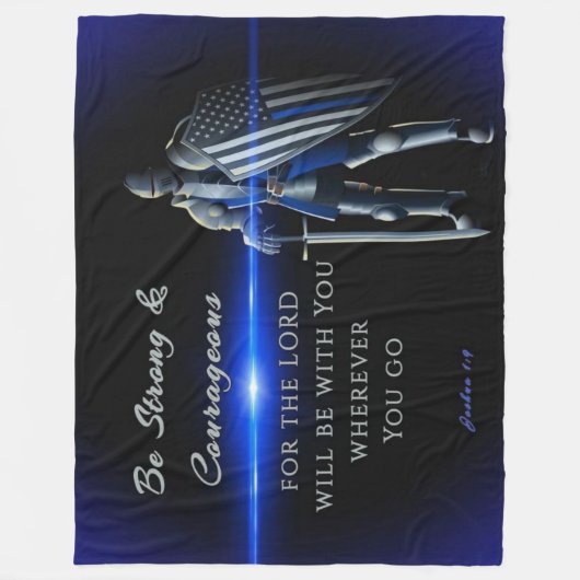 STERK EN COURAGEOUS FLEECE DEKEN (Voorkant)