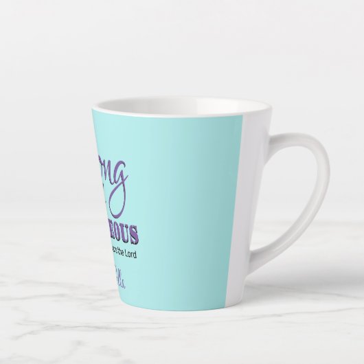 STERK EN COURAGEOUS, speciaal gepersonaliseerd Aqu Latte Mok (Rechts)