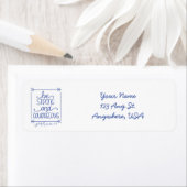 Sterk en moedig adreslabel zijn etiket (Insitu)