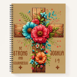 Sterk en Moedig Jozua 1:9 | Christelijk  Notitieboek