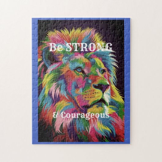 Sterk en moedig zijn legpuzzel (Verticaal)