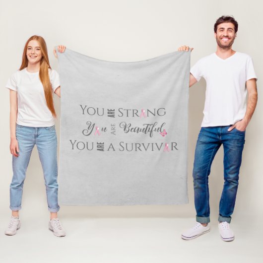 Sterk en mooi | Overlevende borstkanker Fleece Deken (In situ)