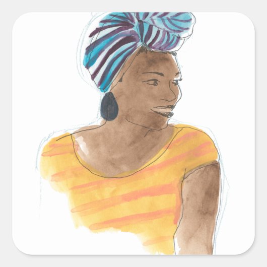 Sterk en mooi vierkante sticker (Voorkant)