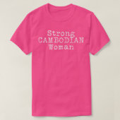 Sterk feministisch feminisme Khmer Cambodjaanse vr T-shirt (Design voorkant)