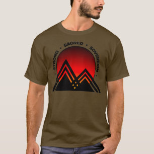 Sterk heilig soevereine, inheemse zonneontwerp t-shirt