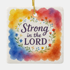 Sterk in de Christelijke kunst Keramisch Ornament