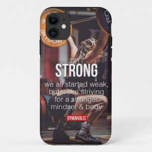 STERK, Inspirerend woorden voor het gewicht van vr iPhone 11 Hoesje