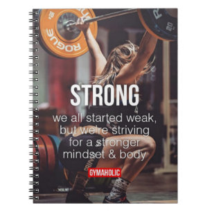 STERK, Inspirerend woorden voor het gewicht van vr Notitieboek