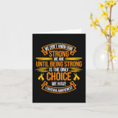 Sterk is de enige keuze voor leukemie bewustzijn o kaart (Gele Bloem)