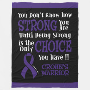 Sterk/keuze...Crohn's fleece deken