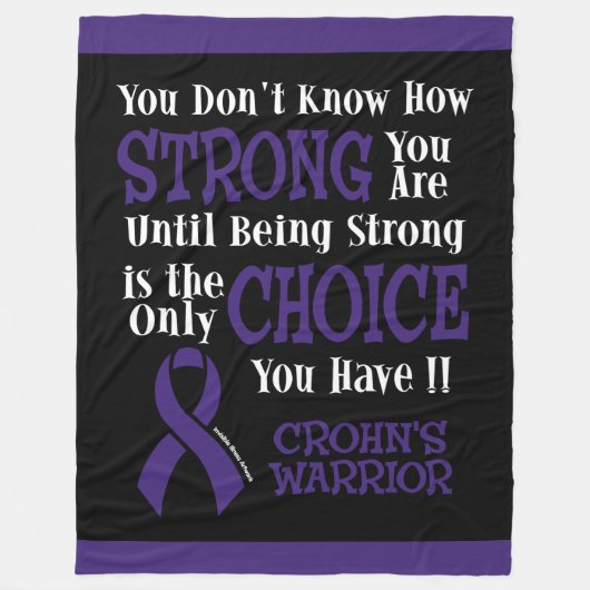 Sterk/keuze...Crohn's fleece deken (Voorkant)