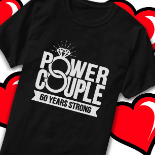 Sterk koppel van 60 jaar Cute 60ste verjaardag T-shirt