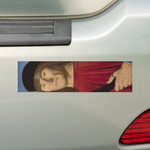 Sterk Man met een roze anjer (renaissance Art) Bumpersticker