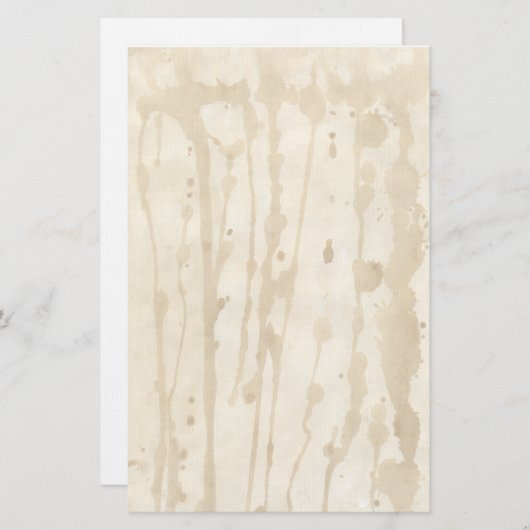 sterk met koffie bevlekt perkamentpapier briefpapier (Voorkant / Achterkant)
