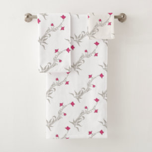 Sterk roze & crème bad handdoek