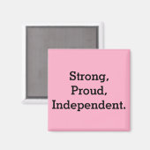 Sterk, trots, onafhankelijk magneet (Voorkant / Achterkant)