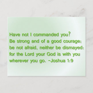 Sterk zijn en een goede moed hebben briefkaart