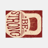 Sterk zijn fleece deken (Voorkant (Horizontaal))