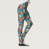 Sterk zomerbloempatroon leggings (Rechts)