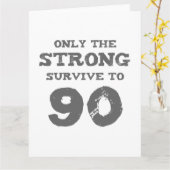 Sterke 90e verjaardag kaart (Gele Bloem)