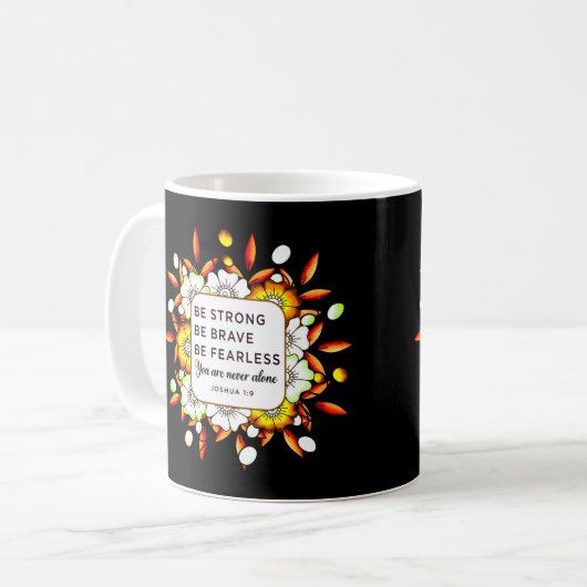 Sterke Brave Fearless - Bijbelversies Koffiemok (Voorkant links)