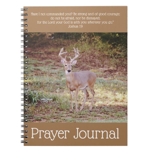 Sterke Buck Deer Prayer Journal Notitieboek (Voorkant)