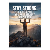 Sterke Capabele Veerkrachtige Berg Poster