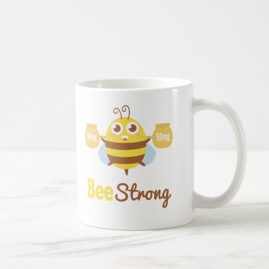 Sterke Cartoon bij Amusante en Cute Bee Koffiemok (Rechts)