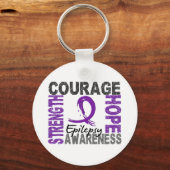 Sterke Courage Hope Epilepsy Sleutelhanger (Voorkant)