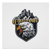 Sterke Eagle Motivatie prijsopgaven buiten Perfect Poster (Voorkant)