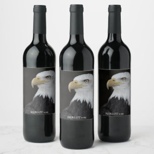 Sterke Elegant Bald Eagle Custom Wine Labels Wijn Etiket