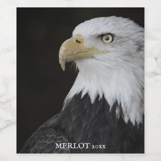 Sterke Elegant Bald Eagle Custom Wine Labels Wijn Etiket (Enkel label)
